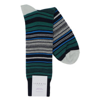 Lorenzo Uomo Multi Stripes Cotton Blend Socks