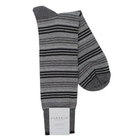 Lorenzo Uomo Wide Mille Righe Stripe Cotton Blend Socks