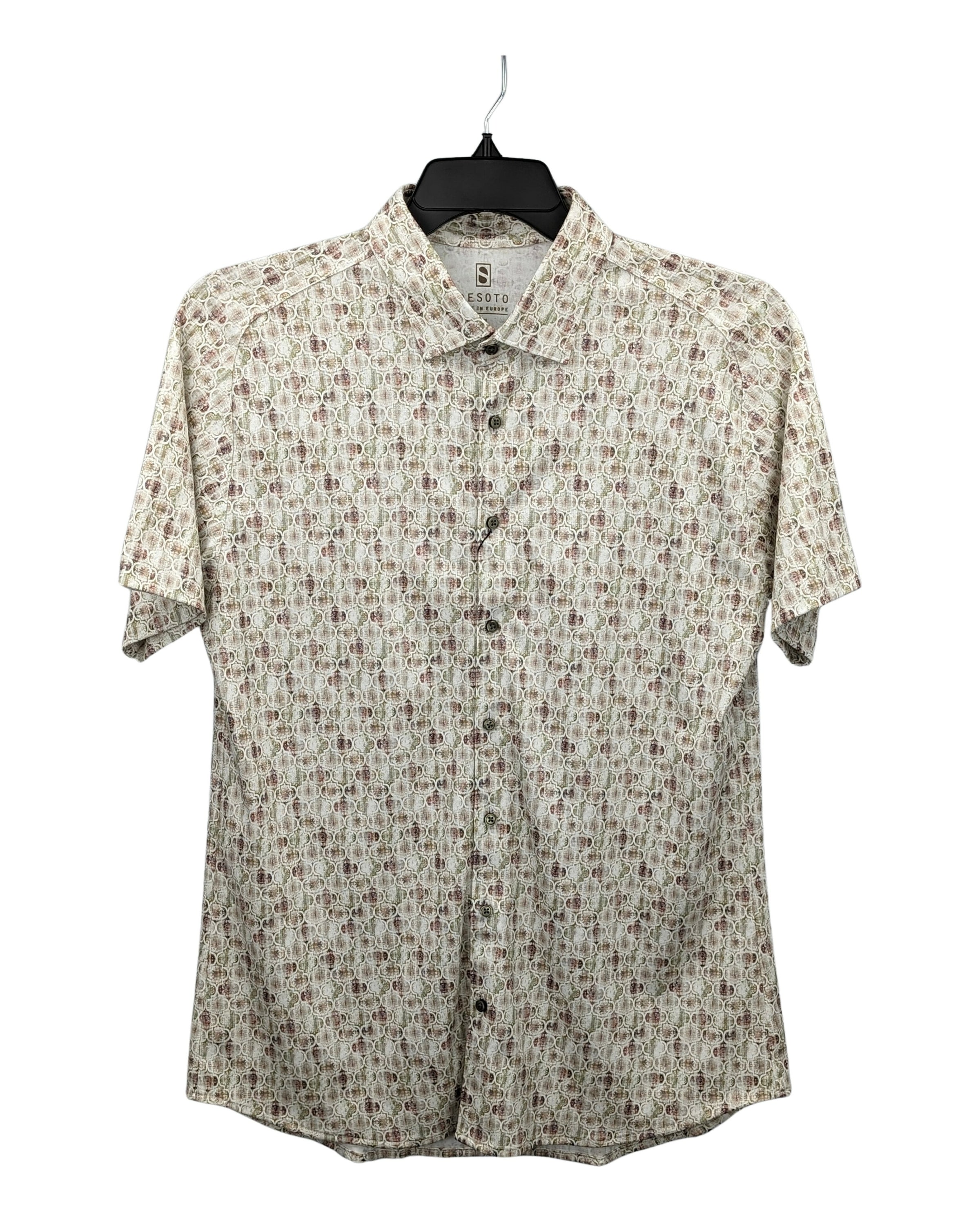 Desoto Desoto Geo Pattern Print Jersey Knit Short Sleeve Shirt