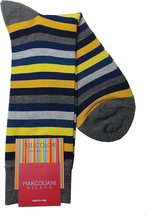Marcoliani 4040 Pima Cotton Multicolor Stripe Socks