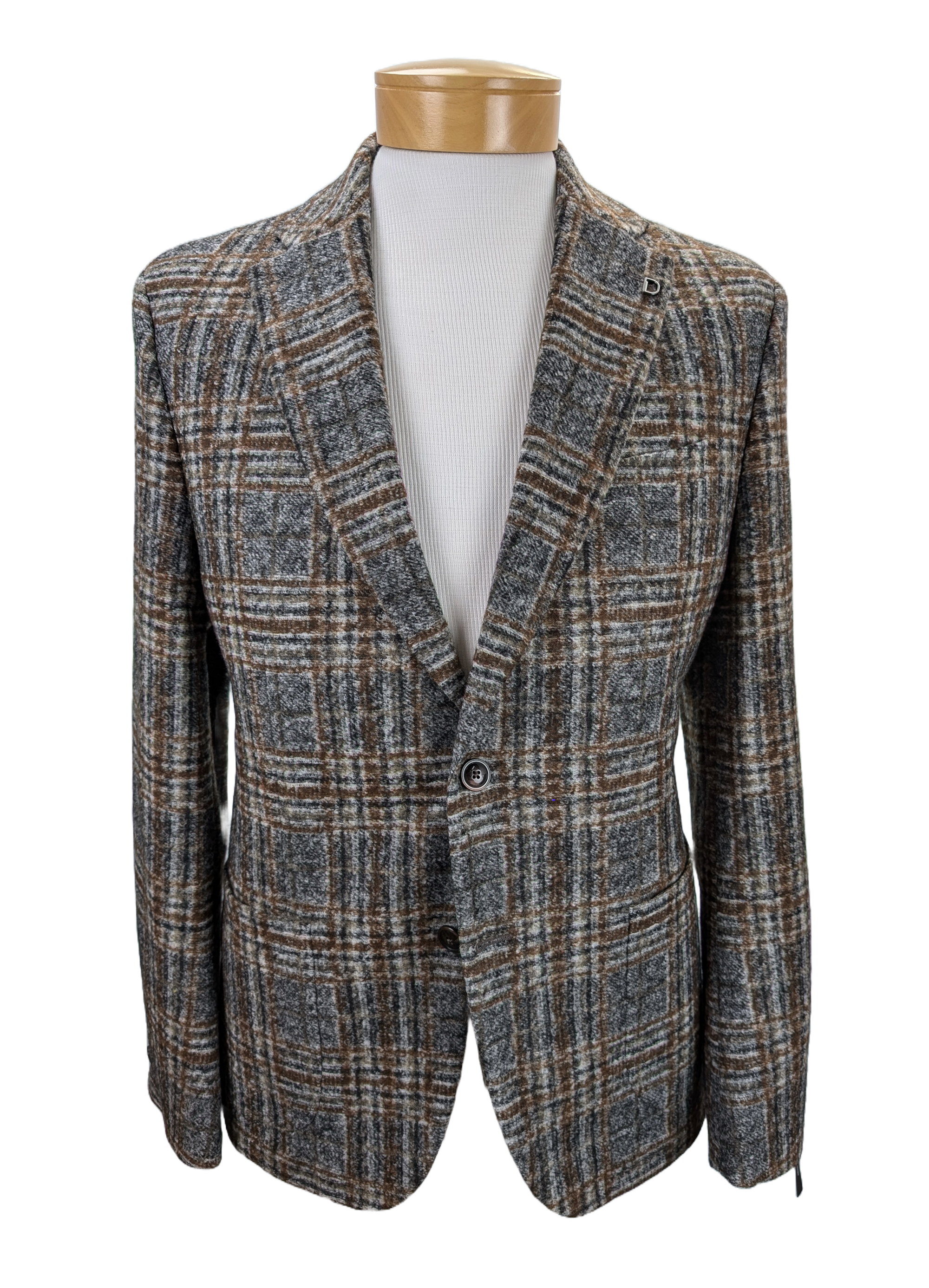 Digel Kristo Plaid Slim Fit Jersey Sport Coat