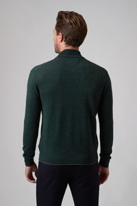 Raffi Palmer Quarter Zip Mock Neck Merino Wool Sweater