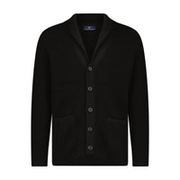 Luciano Visconti Button Up Shawl Collar Sweater
