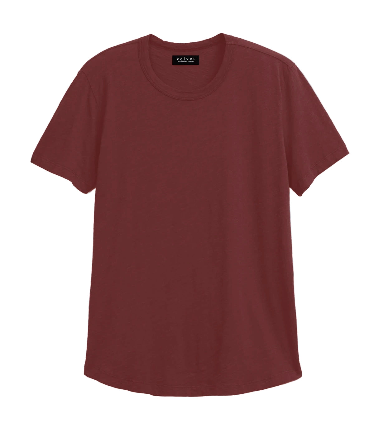 Velvet by Graham & Spencer Amaro Crew Neck Textured Slub Cotton T-Shirt