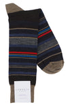 Lorenzo Uomo Multi Stripes Merino Wool Blend Socks