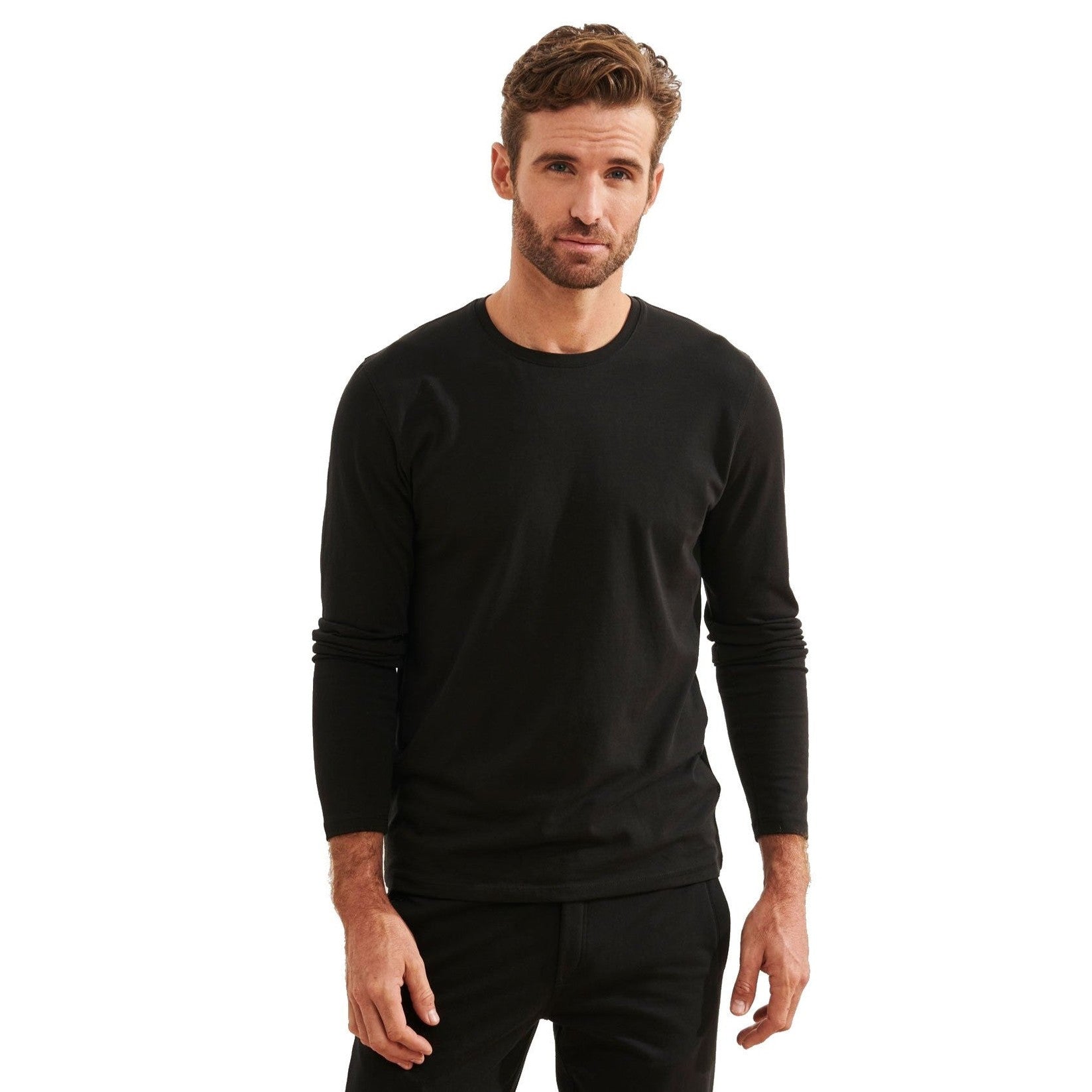 Patrick Assaraf Peruvian Pima Cotton LS Crew Neck T-Shirt