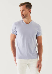 Patrick Assaraf Peruvian Pima Cotton Short Sleeve V-Neck T-Shirt