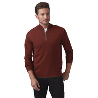 Raffi Palmer Quarter Zip Mock Neck Merino Wool Sweater