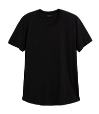Velvet by Graham & Spencer Amaro Crew Neck Textured Slub Cotton T-Shirt