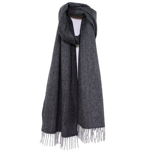 Chelsea Herringbone All Cashmere Scarf