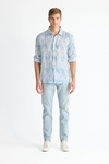 Raffi Glenn Floral Print Pure Linen LS Shirt