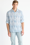 Raffi Glenn Floral Print Pure Linen LS Shirt