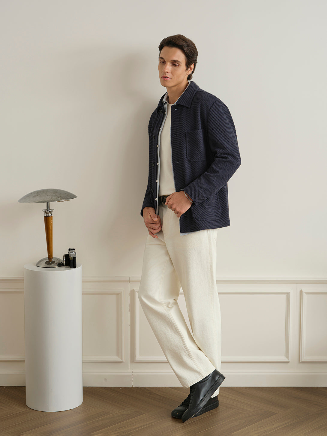 ONS Remi Rattan Textured Shirt Jacket