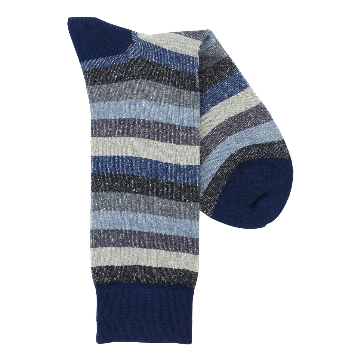 Marcoliani 4123 Tonal Stripe Linen Cotton Blend Socks