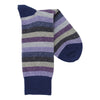 Marcoliani 4123 Tonal Stripe Linen Cotton Blend Socks