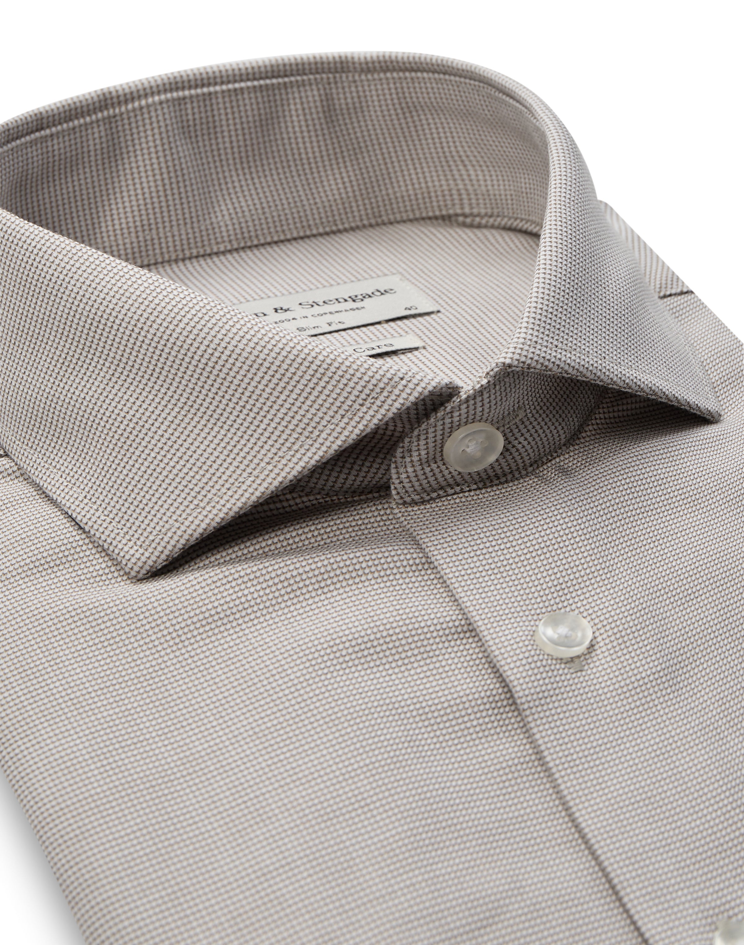 Bruun & Stengade Korda Slim Fit Texture Woven Dress Shirt