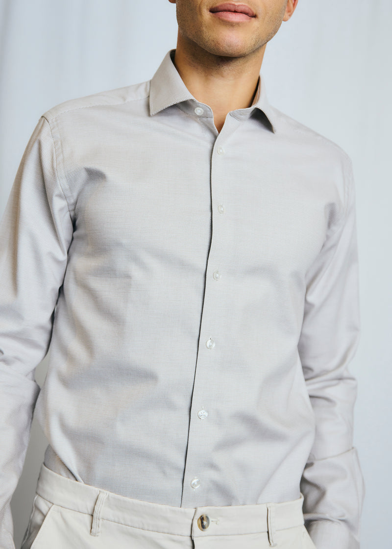 Bruun & Stengade Korda Slim Fit Texture Woven Dress Shirt