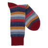 Marcoliani 4123 Tonal Stripe Linen Cotton Blend Socks