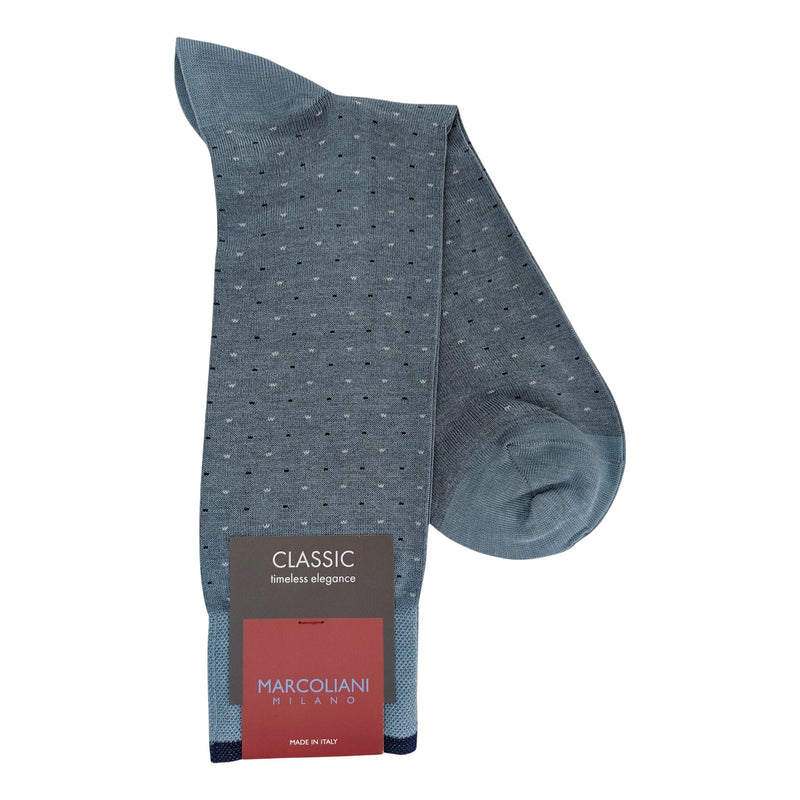 Marcoliani 4541 Pima Cotton Lisle Varese Pindot Socks