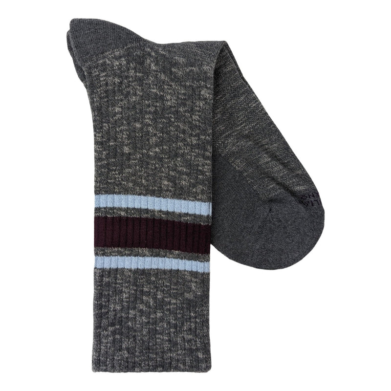 Marcoliani 4673 Soft Pima Cotton College Stripe Sneaker Socks