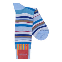 Marcoliani 4633 Pima Cotton Lisle Multi Stripe Socks