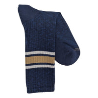 Marcoliani 4673 Soft Pima Cotton College Stripe Sneaker Socks