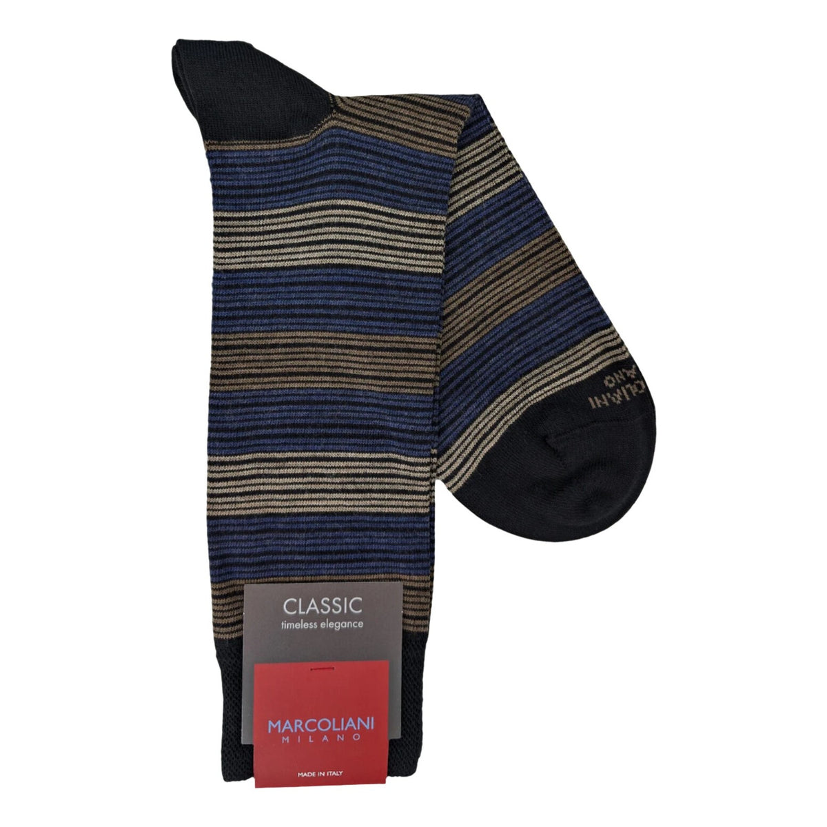 Marcoliani 4806 Extrafine Merino Scala Stripe Dress Socks