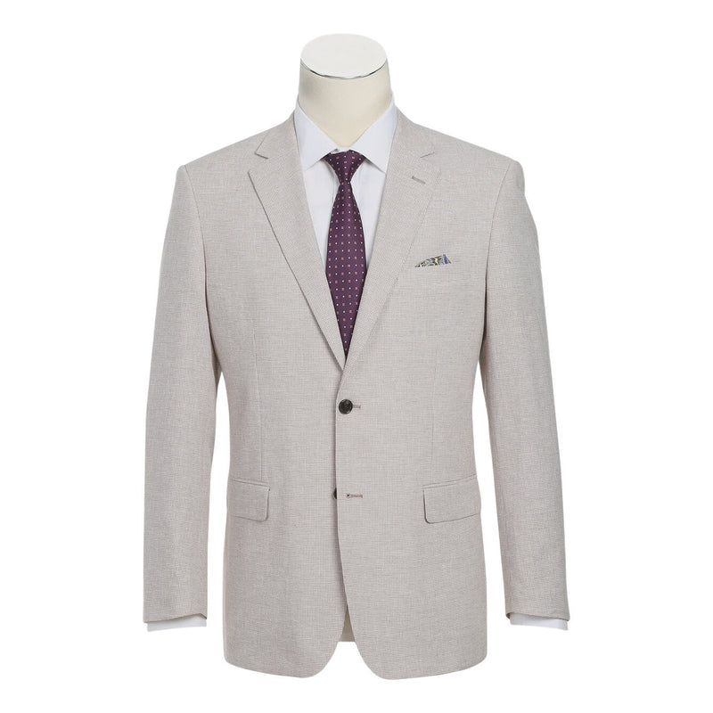 Renoir Classic Fit Houndstooth Cotton Linen Sport Coat