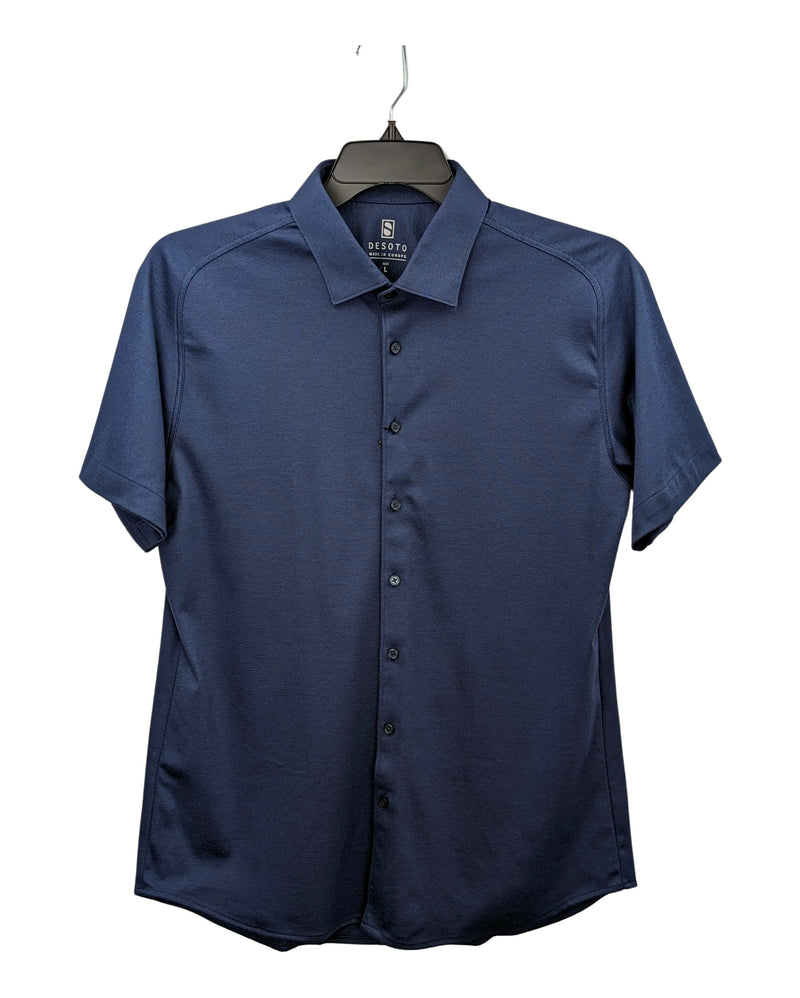 Desoto Desoto Pique Pattern Jersey Knit Short Sleeve Shirt