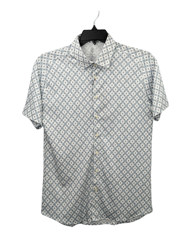 Desoto Desoto Geo Pattern Print Jersey Knit Short Sleeve Shirt