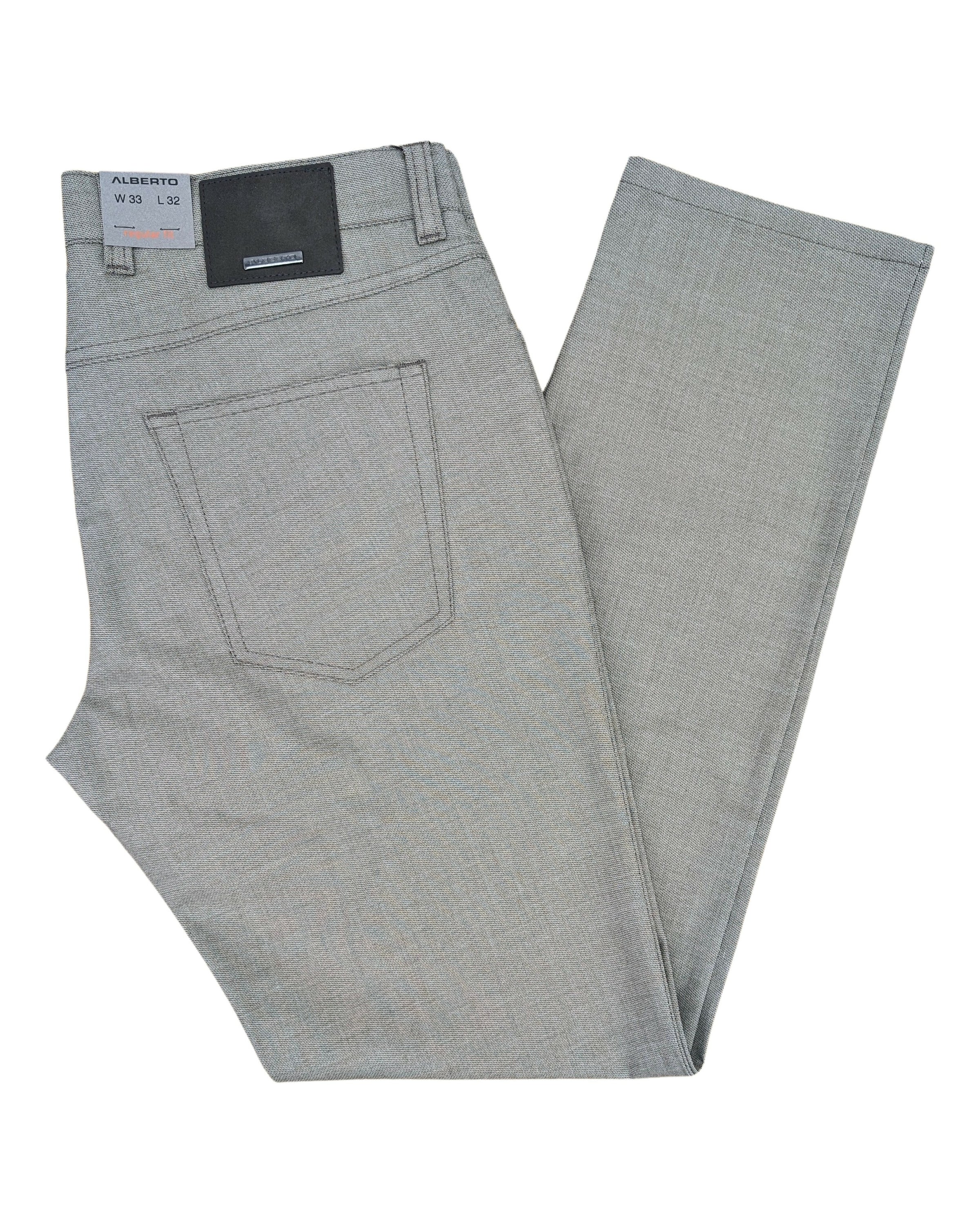 Alberto Alberto Pipe 1942 Regular Fit Dual Tone Ceramica 5 Pocket Pants