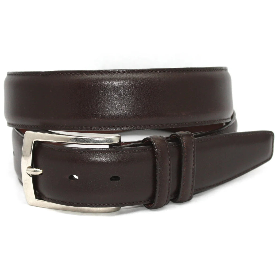 Torino Leather Italian Burnished Calfskin Belt in Brown, 38 Torino Leather Italian Burnished Calfskin Belt in Brown, 38