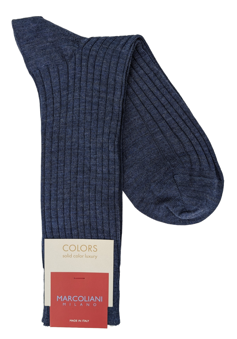 Marcoliani 2740 Extra Fine Merino Ribbed Dress Socks