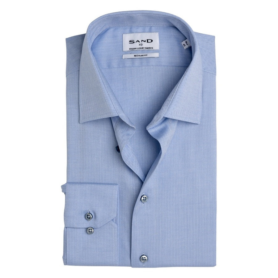 Sand Copenhagen Modern Fit Gordon Woven  Herringbone Shirt