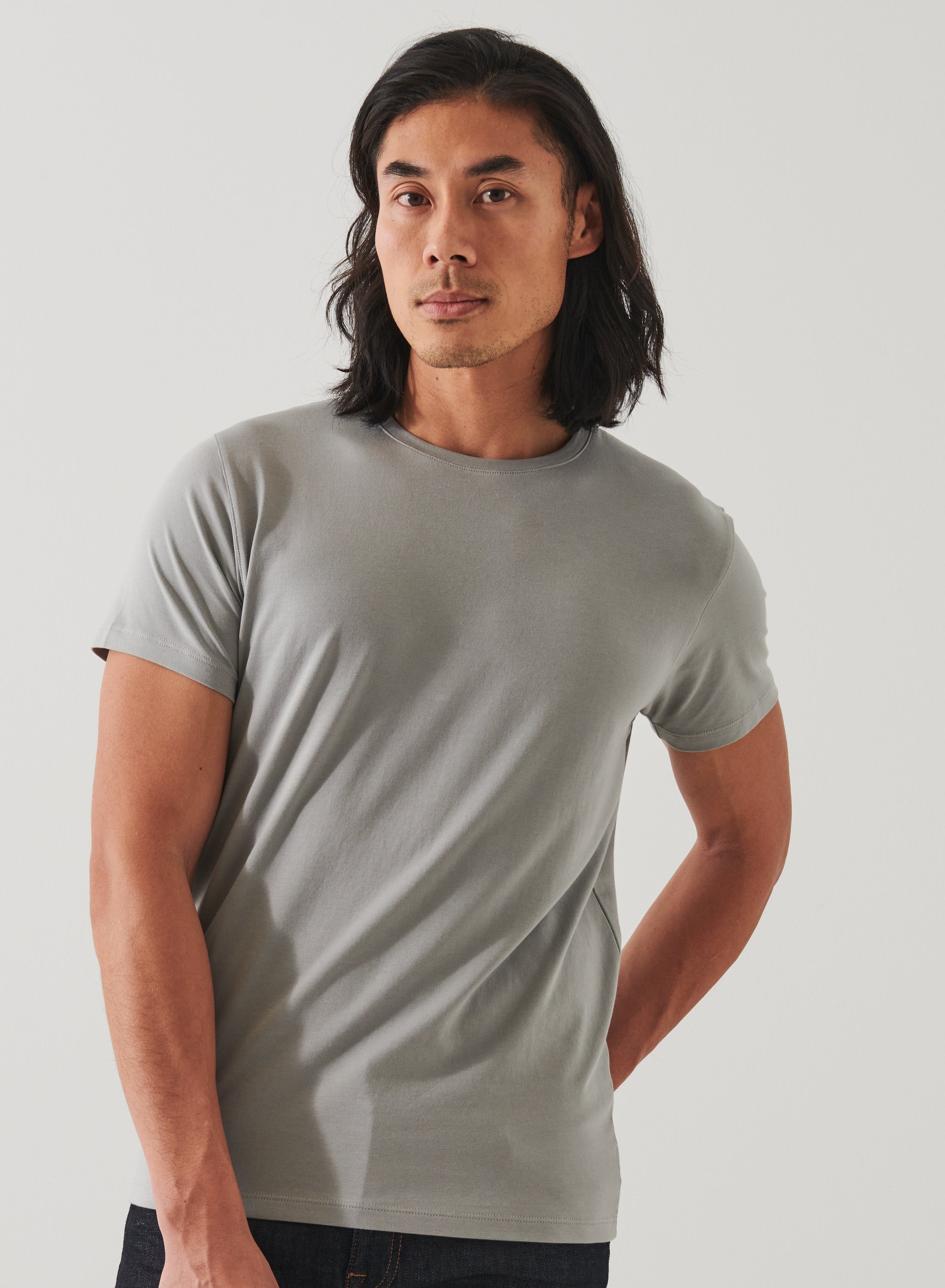 Patrick Assaraf Peruvian Pima Cotton SS Crew Neck T-Shirt