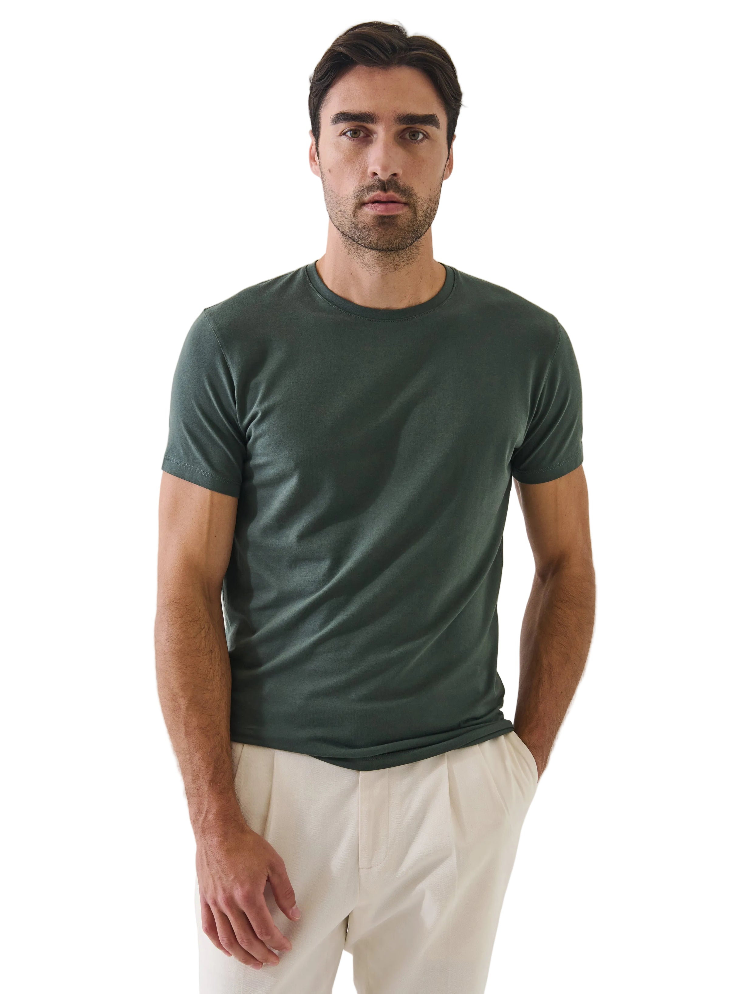 Patrick Assaraf Peruvian Pima Cotton SS Crew Neck T-Shirt