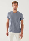 Patrick Assaraf Peruvian Pima Cotton Short Sleeve V-Neck T-Shirt