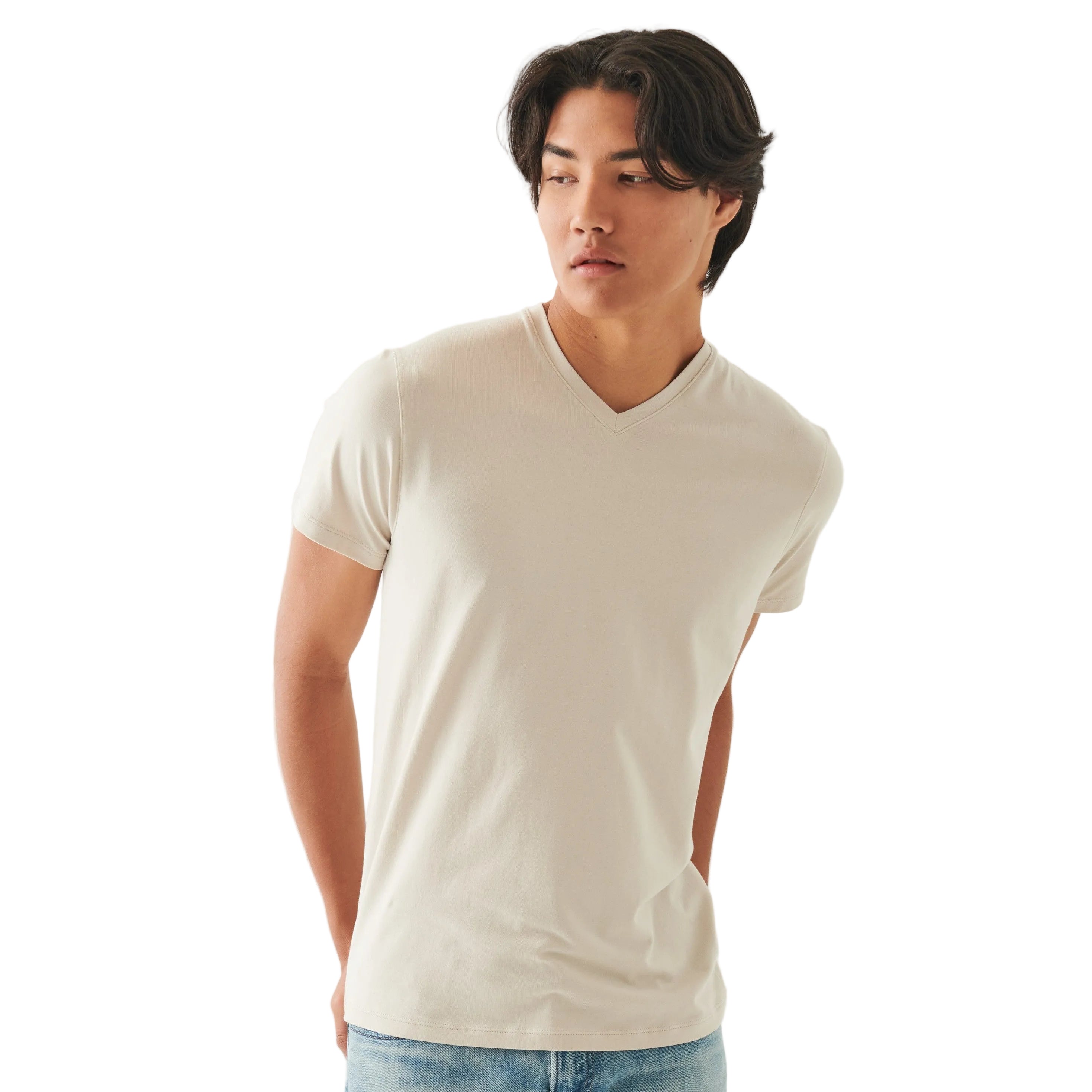 Patrick Assaraf Peruvian Pima Cotton SS V-Neck T-Shirt – Seattle