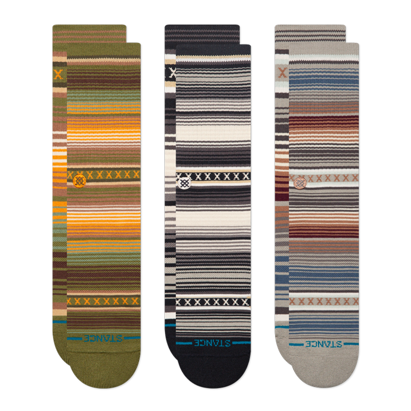 Stance Curren Combed Cotton Crew Socks 3 Pack