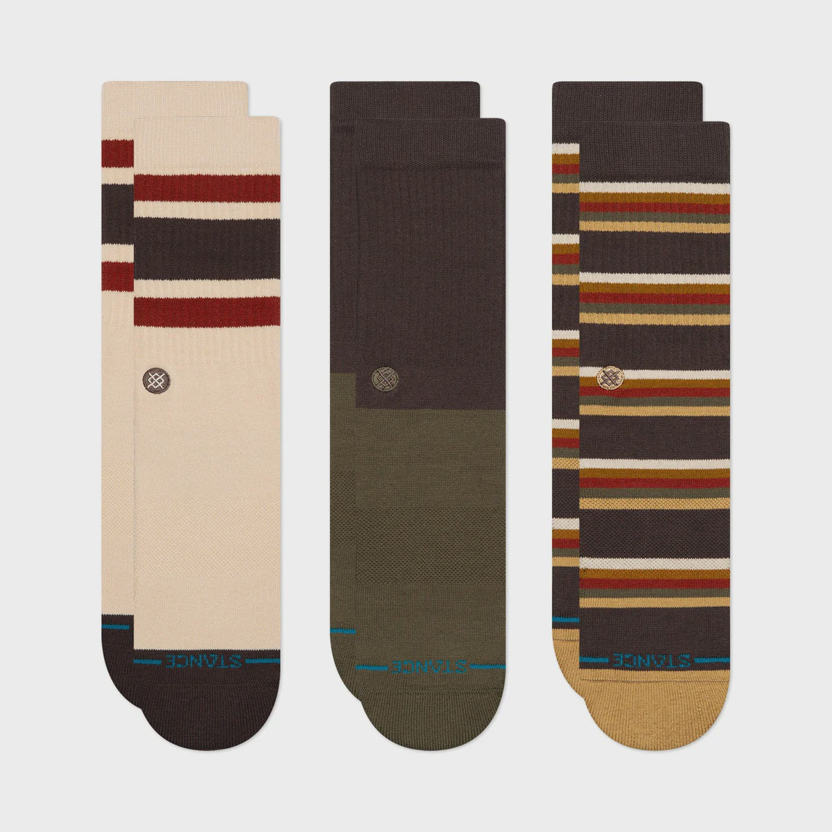 Stance Millhouse Combed Cotton Crew Socks 3 Pack