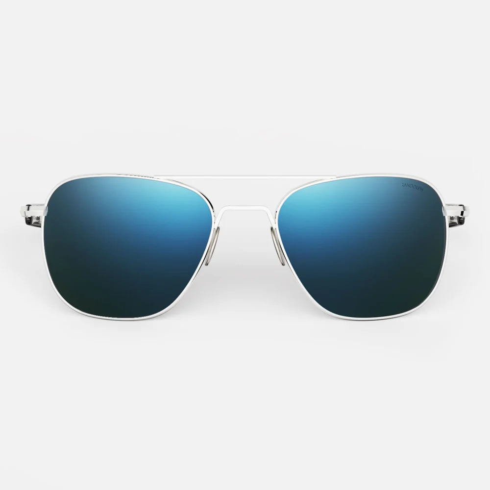 Randolph Engineering Aviator 22k White Gold Sunglasses