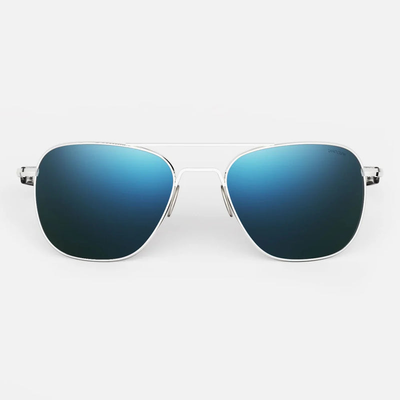Randolph Engineering Aviator 22k White Gold Sunglasses