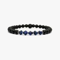 Kenton Michael Black Onyx and Bicone Czech Glass Bracelet