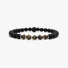 Kenton Michael Black Onyx and Bicone Czech Glass Bracelet