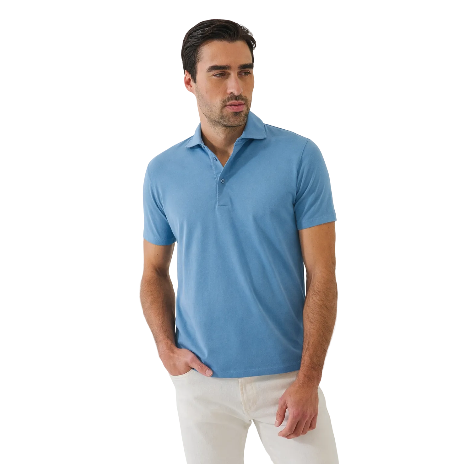 Patrick Assaraf Pima Cotton Stretch AMF Stitch SS Polo