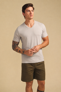 Velvet by Graham & Spencer Amaro Crew Neck Textured Slub Cotton T-Shirt