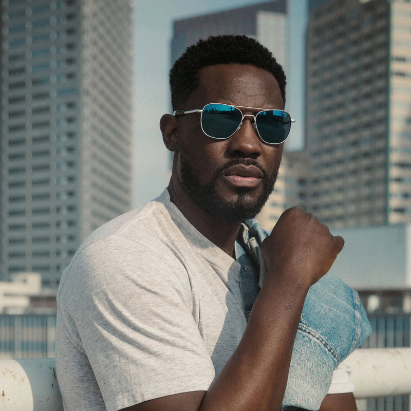 Randolph Engineering Aviator 22k White Gold Sunglasses