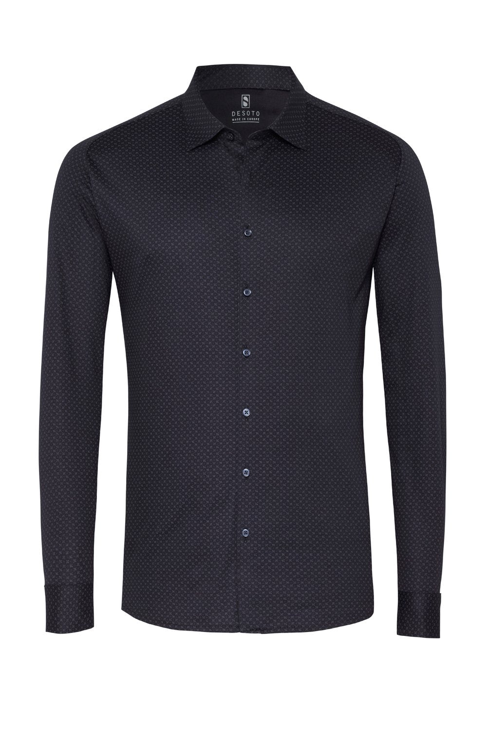 Desoto Geo Pattern Print Jersey Knit Shirt