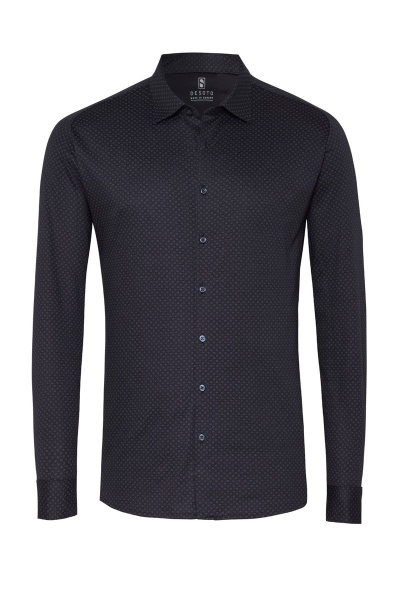 Desoto Geo Pattern Print Jersey Knit Shirt