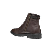 Geox Kapsian Inside Zip Lace Up Tumbled Leather Boots